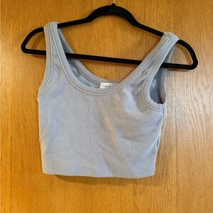 Women's Light Blue Cropped Tank Top
